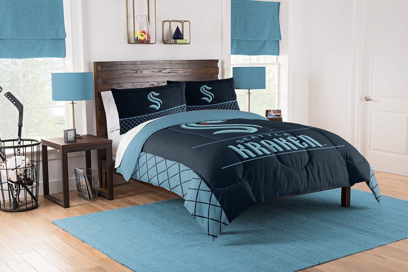 Northwest NHL Seattle Kraken UnisexAdult Comforter and Sham Set FullQueen Draft