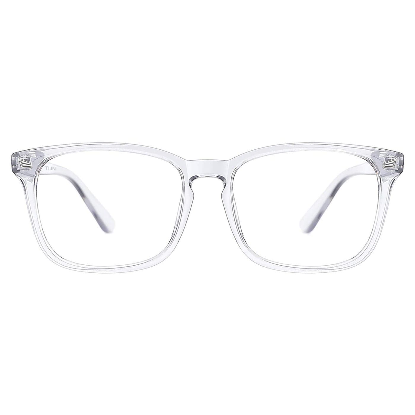 TIJN Blue Light Blocking Glasses for Women Men Clear Frame Square Nerd Eyeglasses Anti Blue Ray Computer Screen Glasses