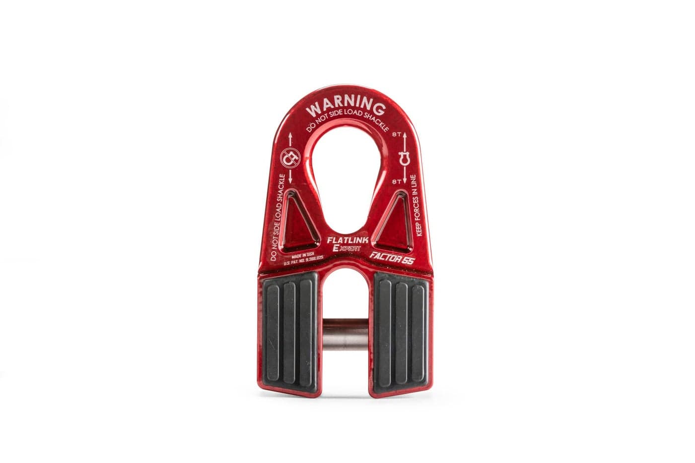 Factor 55 Flatlink E Closed Winch System Compatible with All Roller Fairlead License Plate Brackets Red