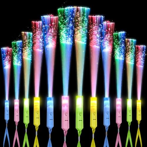 36PCS Fiber Optic Wands Glow Wand LED Light Up Wand Bulk with 3 Models Colorful Flashing Glow in The Dark Party Supplies Fiber Optic Lights Glow Wands Bulk Party Pack for Birthday Party Favor Wedding