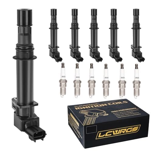 Set of 6 Ignition Coil Pack and Spark Plugs fits for 3.7 V6 Jeep Liberty Cherokee KJ Commander Dodge Nitro Durango Dakota Ram 1500 2002 2003 2004 2005 2006 2007 2008 Coils Spark Plugs Replace# UF270