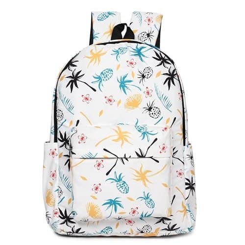 MELVIS 20L Backpack School Bag For Travel With Bottle Compartment | Trendy Water Resistant High Storage Bag For Men & Women | Boys & Girls Laptop Printed Backpack For College Gift (Coconut Tree)