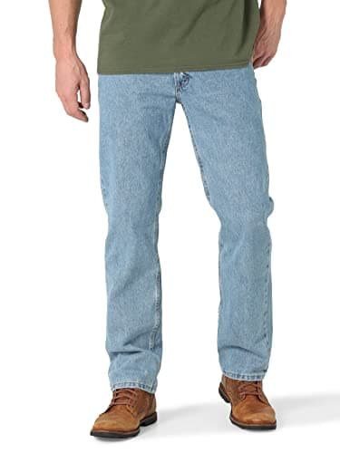Classic 5-pocket Regular Fit Cotton Jean, Light Stonewash, 34W x 32L