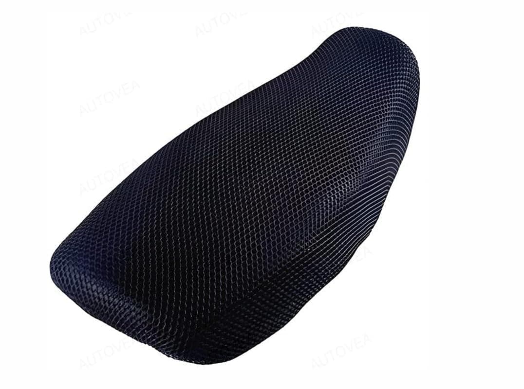 Autovea Anti-Slip 3D Nylon Mesh Stretchable Net Bike/Scooty Seat Cover Cushion (Black) Compatible with Yamaha SZ-R