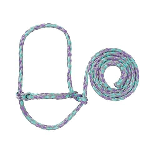 Weaver Livestock Poly Rope Sheep Halter, Modern Style Braid Sheep and Goat Rope Halter, Adjustable Lamb Halter Lead, Livestock Sheep Showing Supplies