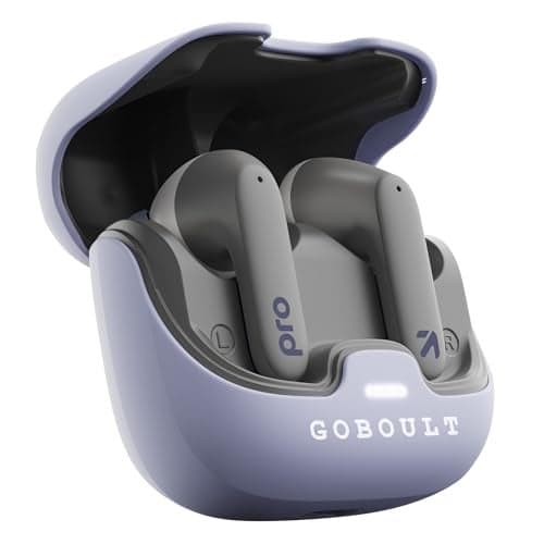 GOBOULT Z40 True Wireless in Ear Earbuds with 60H Playtime, Zen™ ENC Mic, Low Latency Gaming, Type-C Fast Charging, Made in India, 10mm Rich Bass Drivers, IPX5, Ear Buds TWS (Lavender)