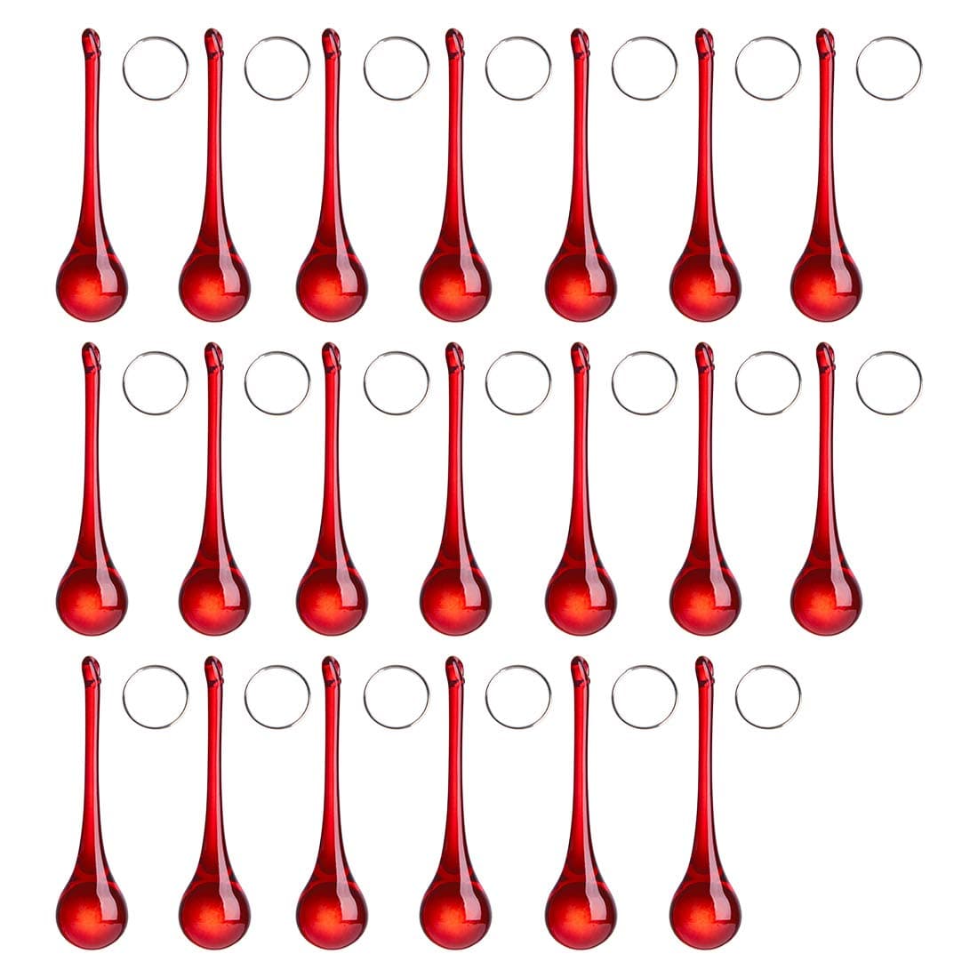 LONGWIN 20pcs 3inch Crystal Teardrop Chandelier Pendant Parts Wedding Party Christmas Tree Decorations Ornaments