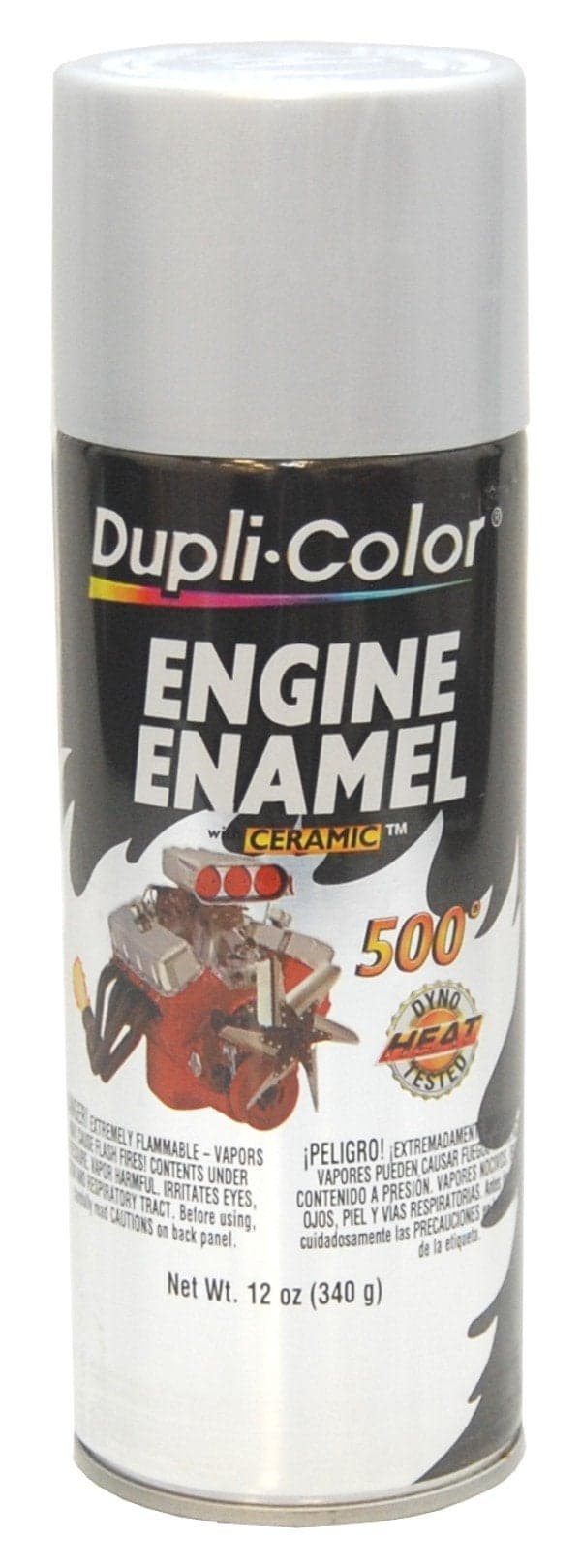 Dupli-Color DE1615 Engine Enamel Spray Paint with Ceramic - Aluminum - 12 oz Aerosol Can
