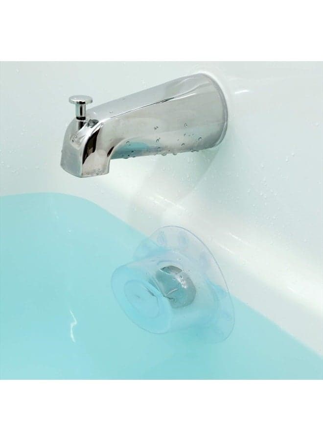 Bottomless Bath | Overflow Drain Cover for Tub | Best Gifts for Mom, Spa & Bath Accessories | Drain Block, Water Stopper Plug | Bath Essentials for Women | 4" Diameter, Clear