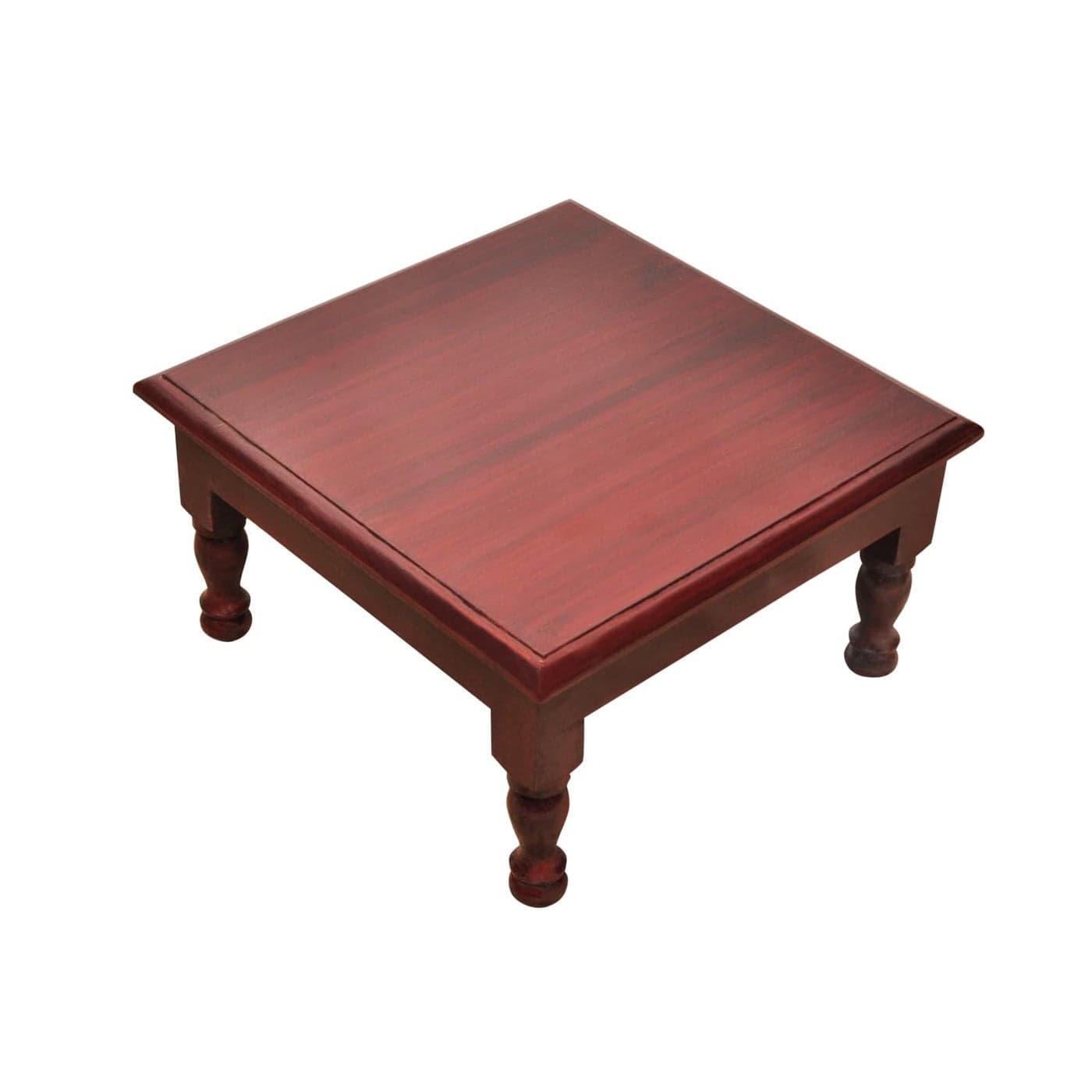 Lalhaveli Big Size Puja Chowki for god Idols Matte Finish Wooden Sitting Stool Kitchen Bajot 13x13x6 Inch