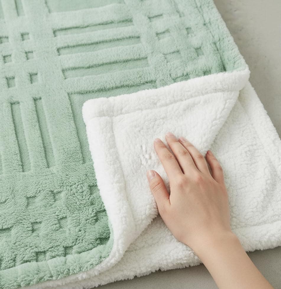 Butterthief Cozy Super Soft Warm Double Layered Kids Sherpa Blanket All Season Baby Blanket for Winter Toddlers Boys & Girls 1-6 Years (Size -100 x 150cm) (Mehendi Green)