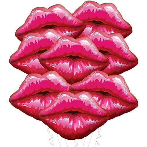 KatchOn Red Lip Balloons Decorations 30 Inch Pack of 8 Kiss Balloons Lips Balloons for Valentines Day Decorations Lip Foil Balloons for Anniversary Decorations Valentines Decor