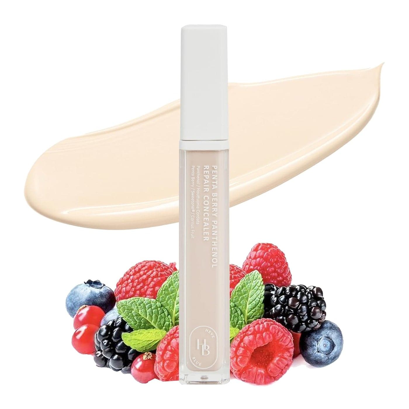 Penta Berry Panthenol Repair Concealer 13 IVORY Lightweight Full Coverage Dark Circles Acne and Blemishes Vegan Sensitive Skin KBeauty Korean Makeup Nonclogging Pores Hydrating