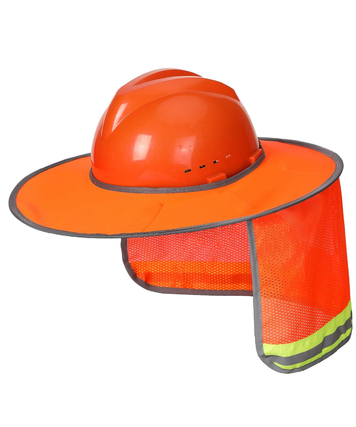 UNCO Hard Hat Sun Shield Orange Full Standard Brim Mesh Sunshade High Visibility Reflective Hard Hat Accessories