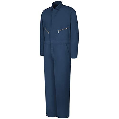 Red Kap Men's Insulated Twill Coverall with Quilted Lining, Long Sleeve, Navy, 2X-Large
