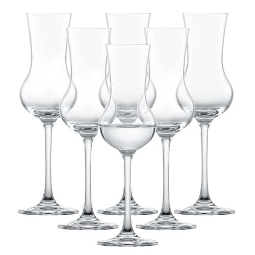 SCHOTT ZWIESEL Bar Special Grappa Glass (Set of 6), Shot Glasses with Stem, Dishwasher-Safe Tritan Crystal Glasses, Made in Germany (4 Ounce)