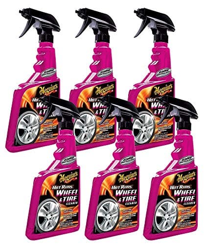 Meguiars Hot Rims Wheel Tire Cleaner Powers Through Brake Dust Grime 24 Oz Spray Bottle 6 Packs