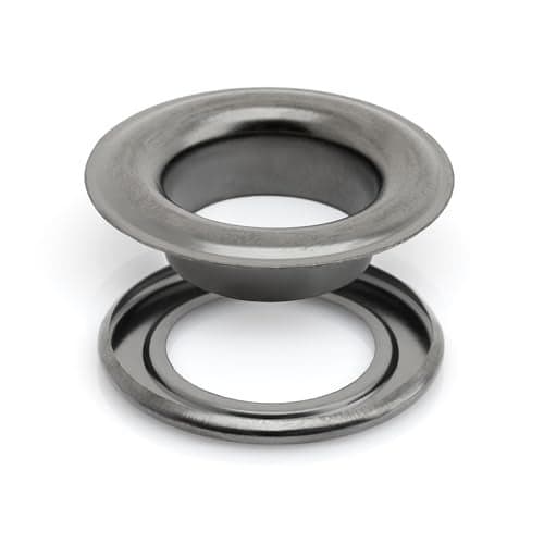 CRAFTMEMORE 34 19MM ID Grommets Eyelets with Washers for Clothes Leather Canvas Pack of 25 Sets Gunmetal