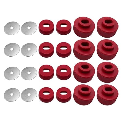 7-141 Body and Cab Mount Bushing Kit,Compatible with Chevy Silverado & Sierra 1500/2500 2WD/4WD 1999-2014(Red)