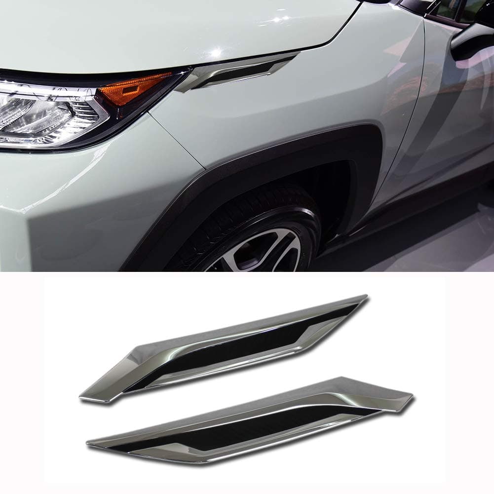 Beautost Fit For Toyota RAV4 2019 2020 2021 2022 2023 2024 2025 Headlight Molding Trim Front Side Fender Cover Trims