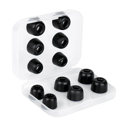 6 Pairs KBEAR KF01 Memory Foam Eartips, KINBOOFI KZ ZS10 PRO Replacement IEM Eartips Earbuds for KZ ZST ZS10 PRO X AS10 AS24 ZSN PRO X ZS10 PRO2 TANGZU WAN'ER CCZ DC02 DC01-PRO Wired Headphone