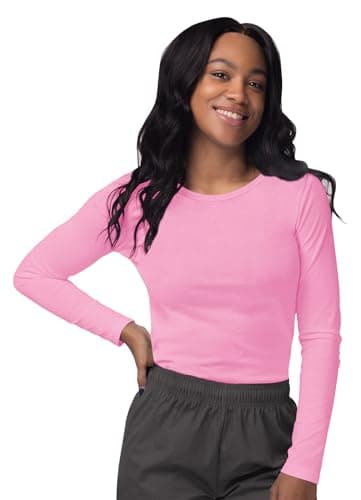 Sivvan Scrubs for Women - Long Sleeve Comfort Underscrub Tee - S8500 - Sherbet - M