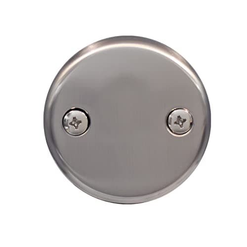 Westbrass 3-1/8" Two-Hole Overflow Face Plate and Screws, Stainless Steel, D329-20