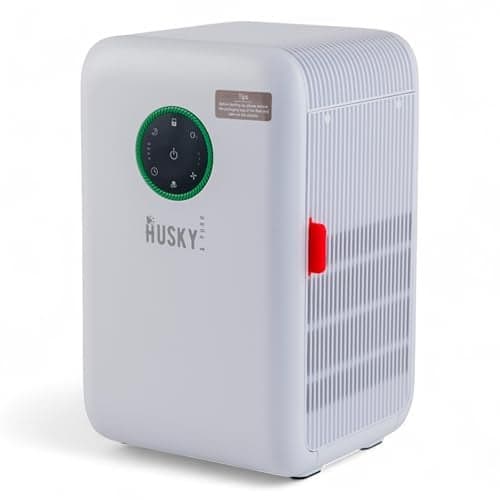 Husky & Purr Pet Air Purifier for Pet Hair | Pet Odour Eliminator | Cylindrical Air Filter | Clean Air Delivery Rate 65 m³/h | Timer Function, Sleep Mode | Dog & Cat Hair Remover (Non Wi-Fi)