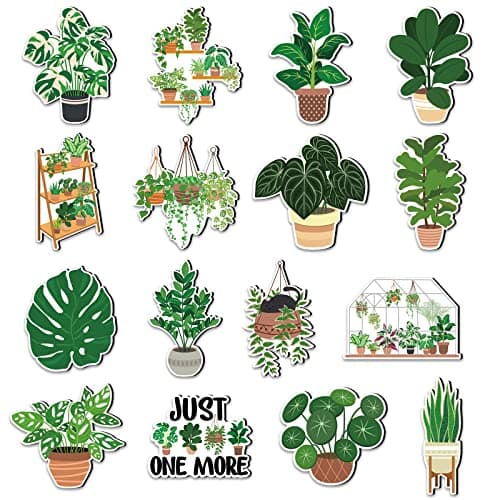 Huray Rayho Monstera Leaf Fridge Magnets Cute House Refrigerator Decal Just One More Plant Signs Housewarming Gift for Plant Lover Home Kitchen Decor Office Locker Whiteboard Stickers