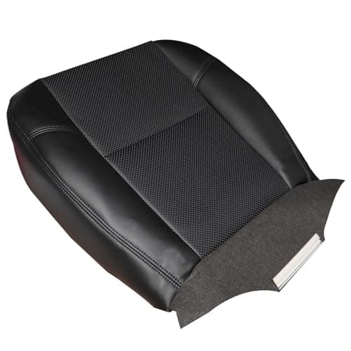 SecosAutoparts Driver or Passenger Bottom Synthetic Leather Black Seat Cover Compatible with Cadillac Escalade EXT ESV 2007 2008 2009 2010 2011