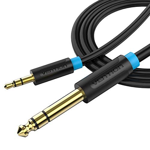 VENTION 18 to 14 Male to Male Stereo Cable 35mm TRS to 635mm Audio Cable Guitar to Aux Male Cord for Cellphone Amplifiers Guitar Laptop Home Theater Devices Speaker 15M5ft