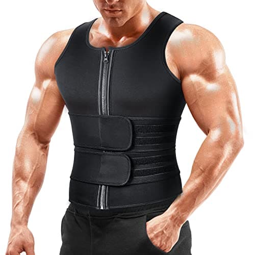 A Choice Sauna Vest Waist Trainer for Men Mens Sauna Suit Large Sweat Belt Body Shaper for Gym Workout Exercise Faja Para Hombre Plus Size 6XL