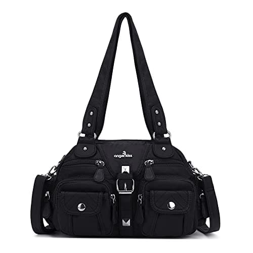 Angel Kiss Hobo Crossbody Purses for Women Shoulder Bag Multipocket Soft Hobo Purses Removable Strap Leather Handbags