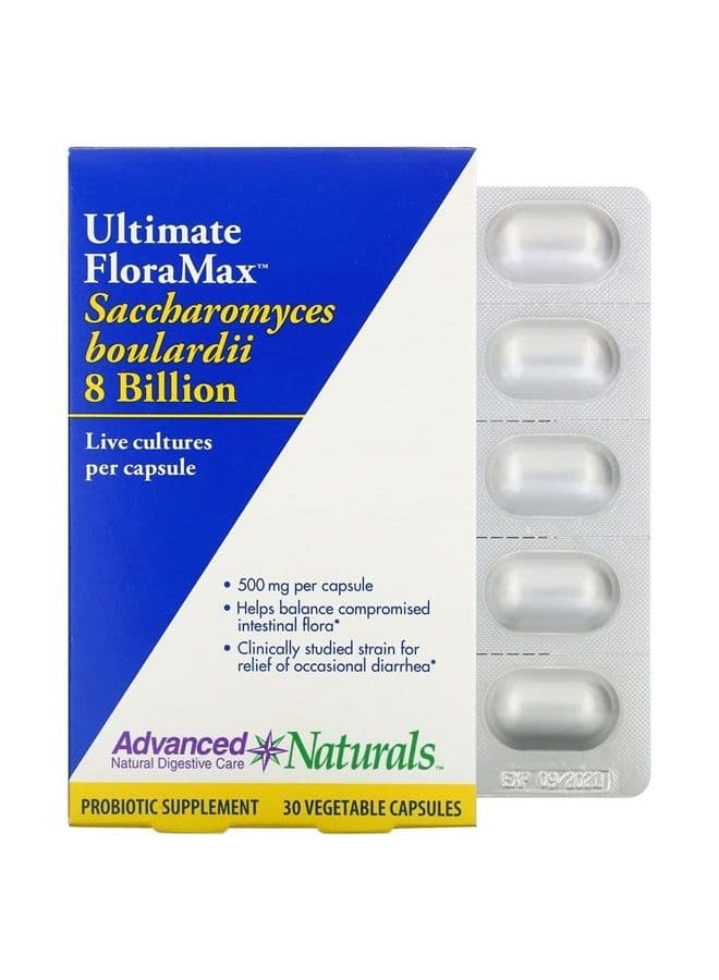 Ultimate Floramax S. Boulardii 8 Billion Blister Packs, 30 Count