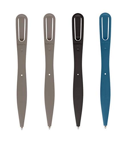 Bobino | Bookmark Pen | Planner Pens | Ballpoint Pens for Journaling | Flat Pen | Minimalist Bookmark | Book Markers for Women | Mini Pen | Book Accessories & Planner Accessories | 4 Pack