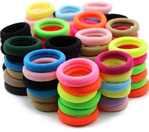 Drishti® Hair Rubber Bands for Girls (Assorted Colour; Set of 2; Pack of 30; 60 Pieces)