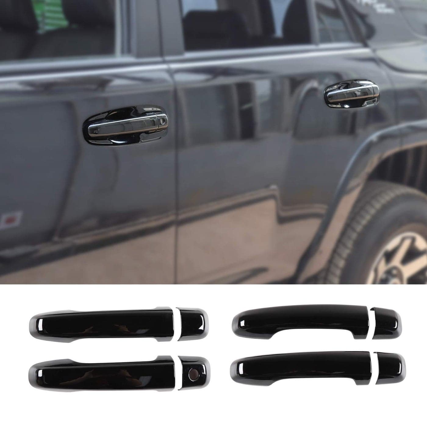 for 4runner Door Handle Cover Trim for Toyota 4runner Pro 4WD N280 SUV 20172020NO Smart Key Holes Black