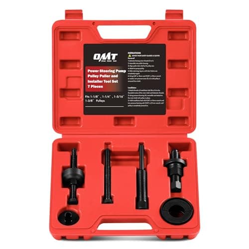Orion Motor Tech Power Steering Pump Pulley Puller Installer Tool Set, Pump Pulley Remover Installer Tools Compatible with Ford, GM, and Chrysler