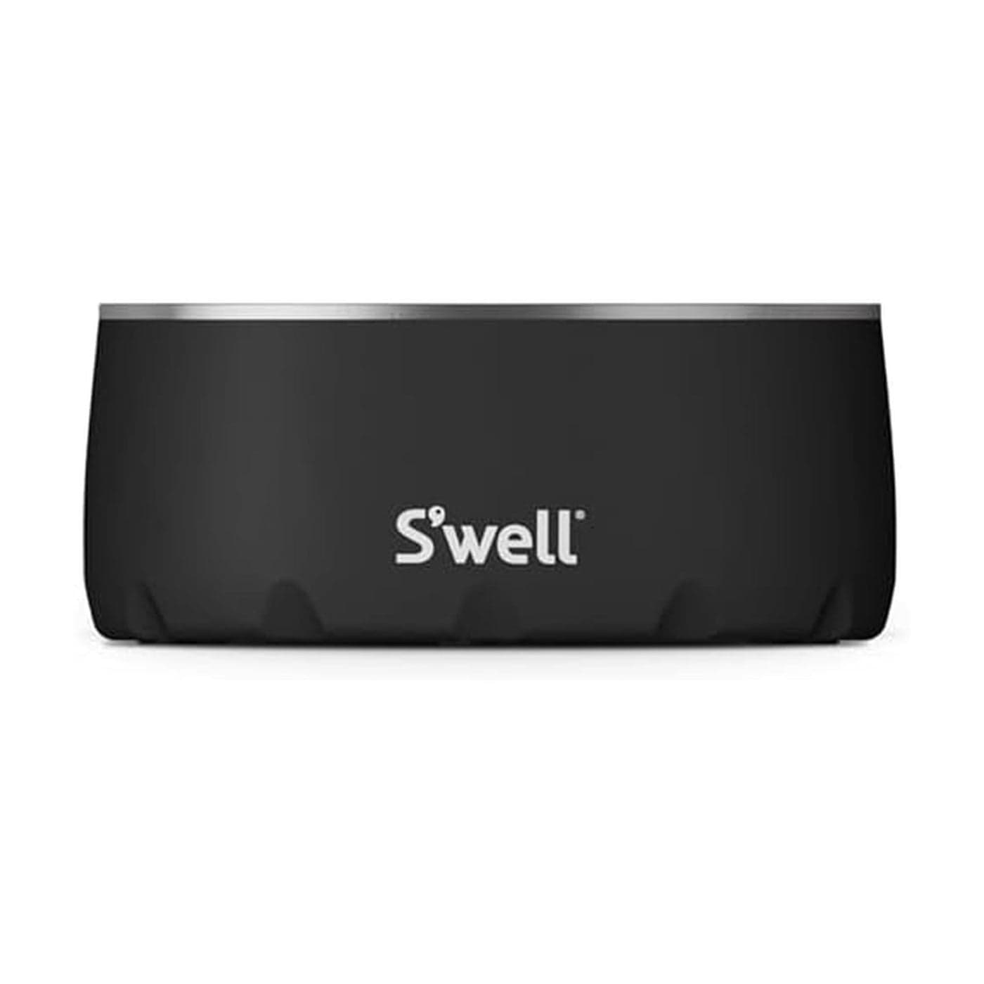 Swell Stainless Steel Pet Bowl 16oz Onyx for Small to Medium Size Dogs Mess Free Design with Non Slip Rubber Bottom Dishwasher Safe BPA Free