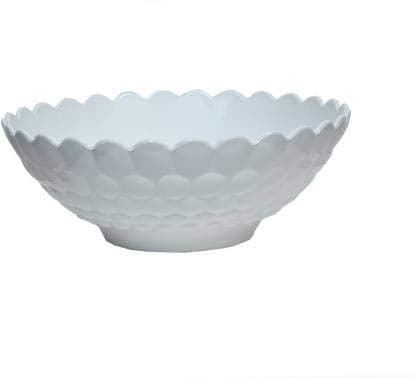 Urmila Plastic Polycarbonate Serving Bowl Set 12 Inch White Pack of 1