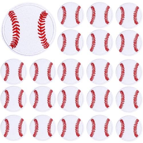 30pcs Baseball Iron On Patches Embroidered Sew On Applique Repair Patch DIY Crafts for Clothing Jacket Jeans Pants Dress Backpack Hat
