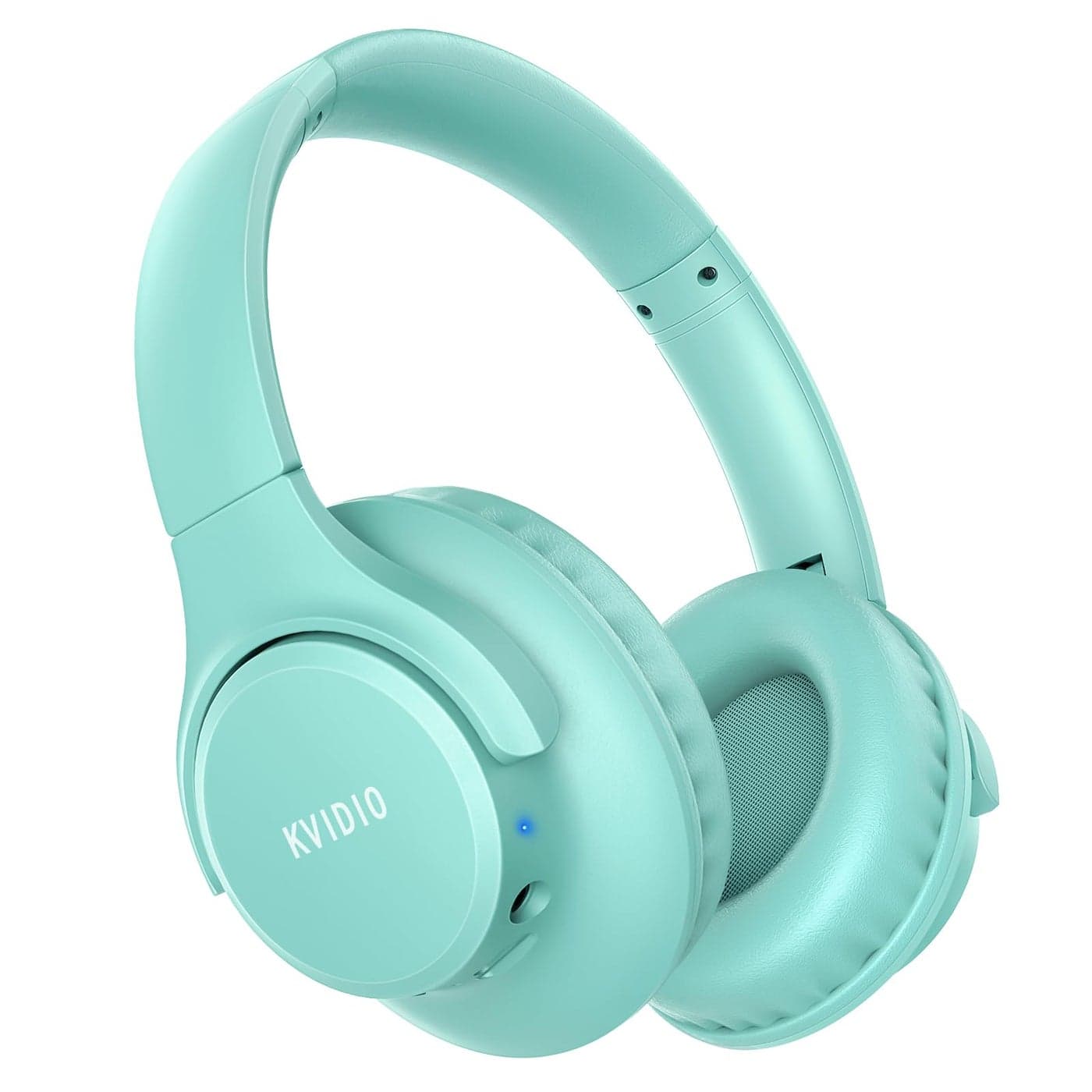 KVIDIO Bluetooth Headphones Over Ear, 65 Hours Playtime Wireless Headphones with Microphone,Foldable Lightweight Headset with Deep Bass,HiFi Stereo Sound for Travel Work Cellphone