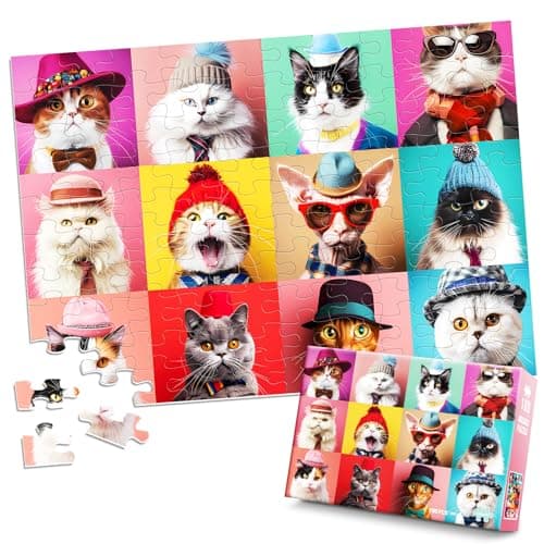 100 Piece Puzzles for Kids Ages 410 Different Breeds Cats Jigsaw Puzzles for Seniors and Children Educational Toys for 4 5 6 7 8 9 10 Year Olds