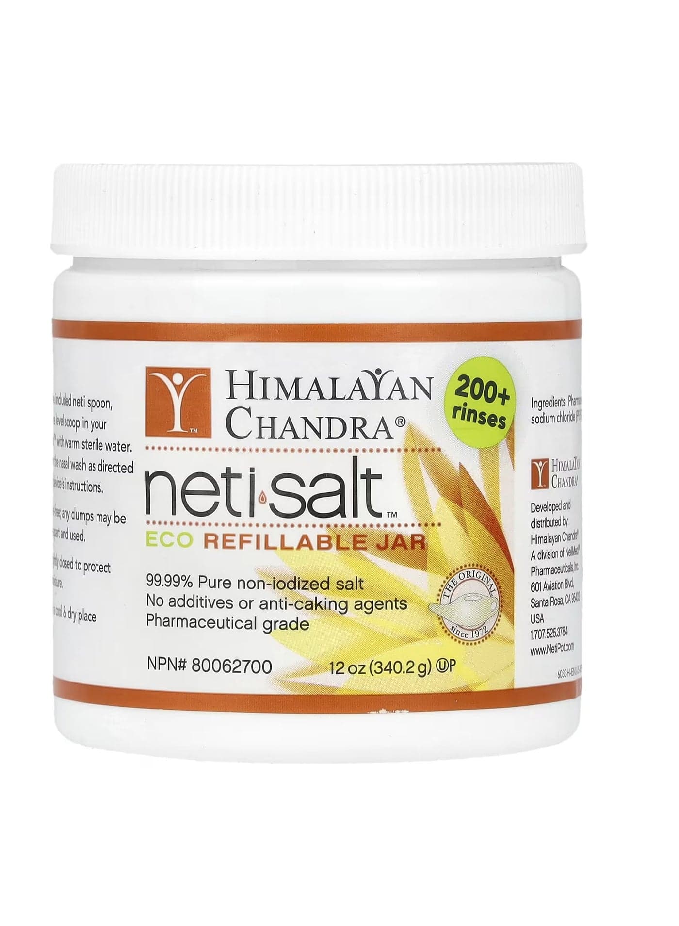 Himalayan Chandra, Neti Salt™, Eco Refillable Jar, 12 oz (340.2 g)