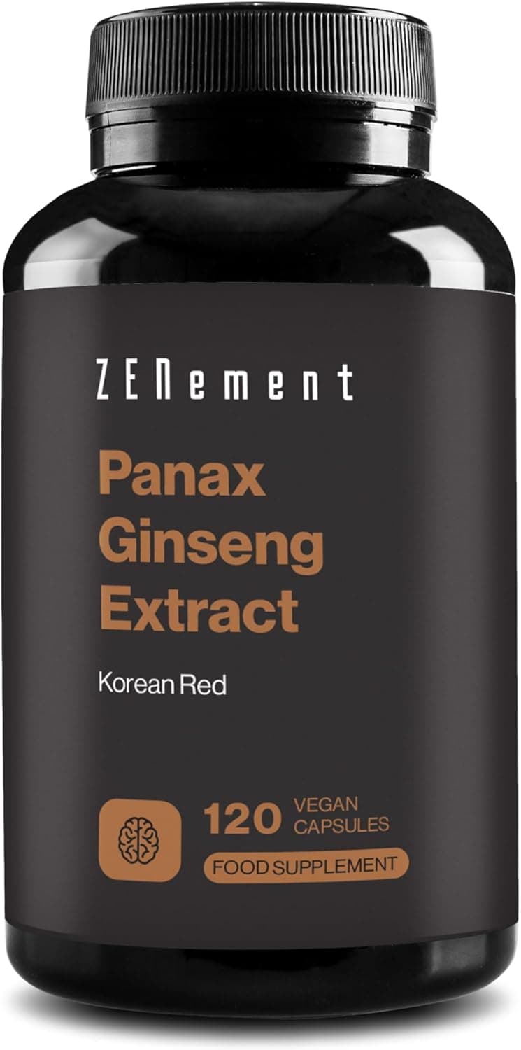 Panax Ginseng Extract 50 mg Ginsenosides per Capsule 2375 mg Whole Plant Equivalent Vegan No Additives NonGMO 120 Capsules Zenement