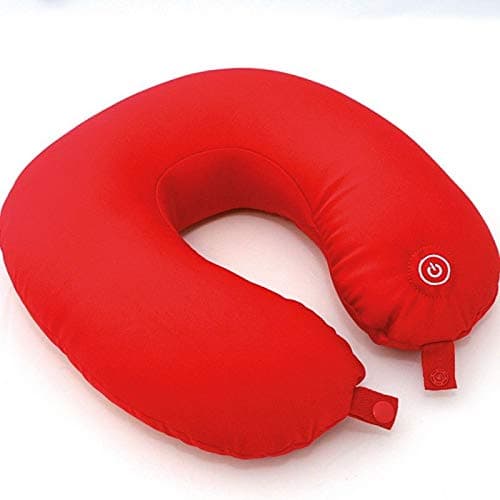 SEAHAVEN UShaped Travel Neck Pillow Vibrating Neck Massage Cushion Home Office Travel Pillow Vibrating Neck Massage Pillow Massaging Travel Pillow Bead Pillow Contours to Shape