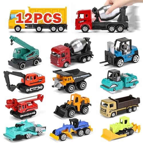 ZHFUYS 12PCS Metal Mini Cars Toy for Kids Toy Cars for Kids Trucks Toy Vehicles Set for Toddlers Party Favors for Toddler ToysEducational Play Birthday Gift for Boys Girls