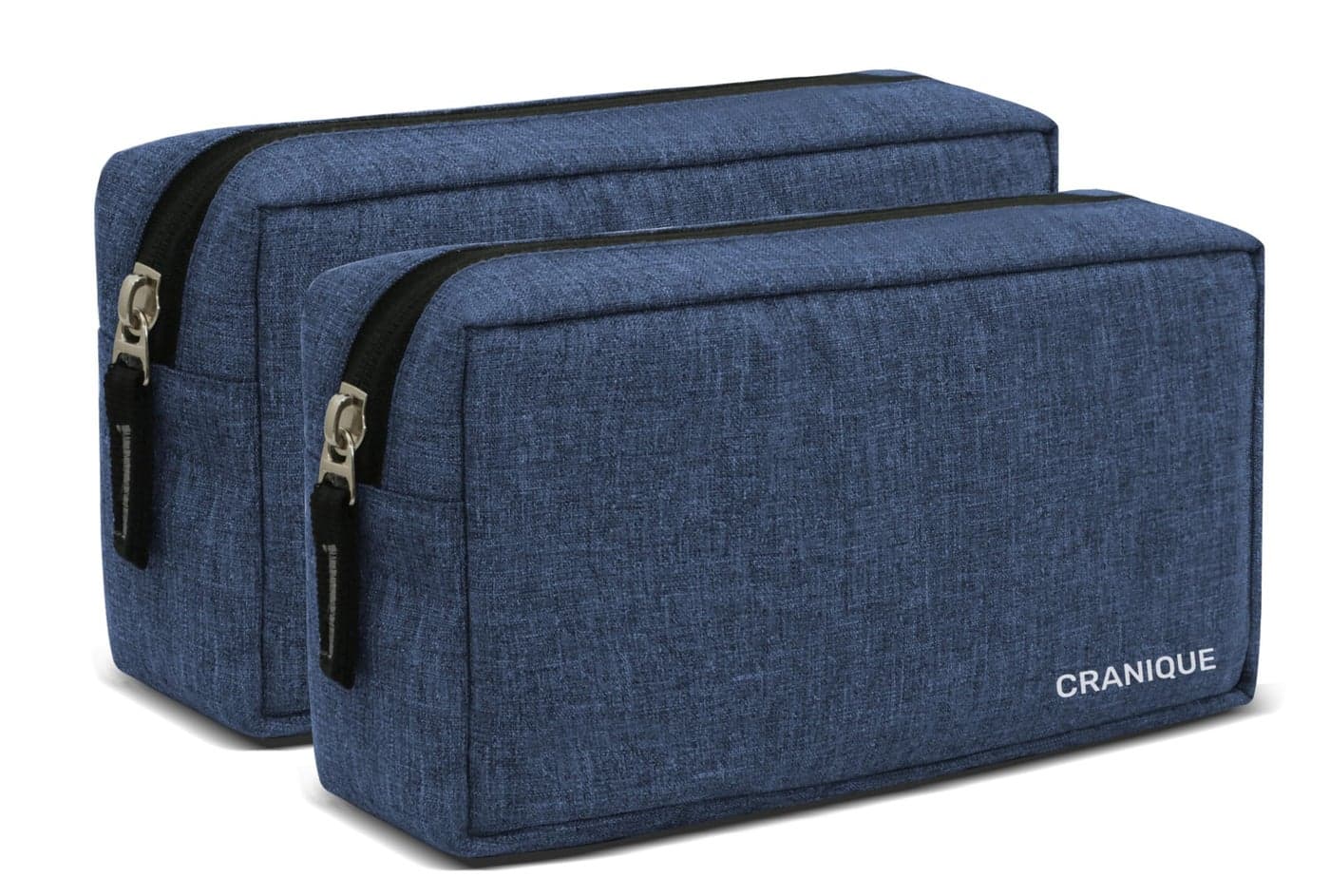 Cranique Polyester Travel Organizer Gadget Case | Electronic Accessories Storage Pouch for Power Adapters, Hard Disk, Power Bank, Cables, Dongle, Pen Drives, Laptop Charger Pouch (QP2) (Blue)