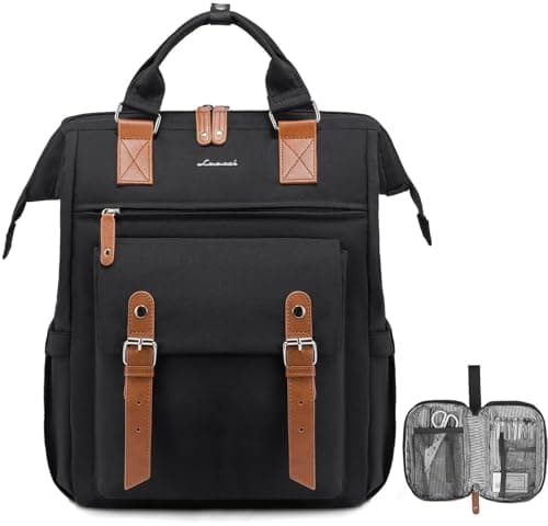 LOVEVOOK Laptop Backpack for Women, 15.6 Inch Teacher Nurse Bag Work Travel Computer Backpacks Purse, College Bookbag for School, Water Resistant Daypack, 17.3 inch