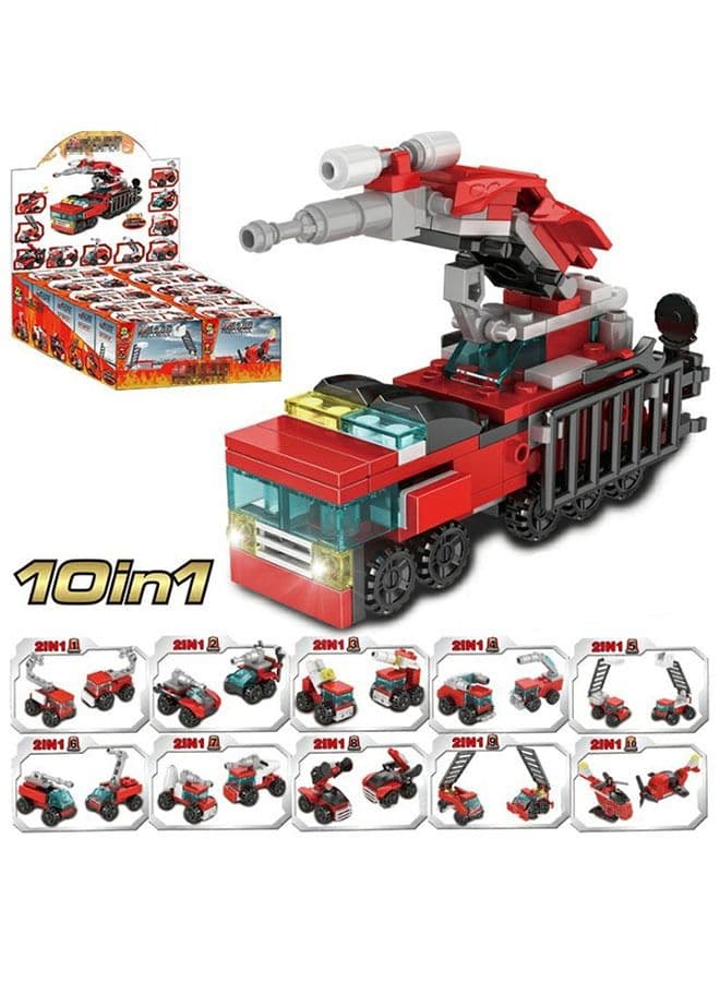 10 in 1 City Fire Building Blocks Set Puzzle Building Toys
